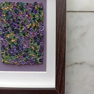 Lila virágtenger - 3D gyurma kép (S) - Meska.hu