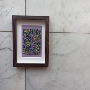 Lila virágtenger - 3D gyurma kép (S) - otthon & életmód - dekoráció - kép & falikép - 3d képek - Meska.hu