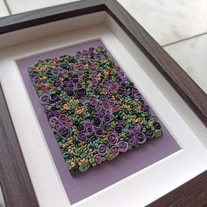 Lila virágtenger - 3D gyurma kép (S) - otthon & életmód - dekoráció - kép & falikép - 3d képek - Meska.hu