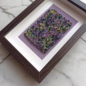 Lila virágtenger - 3D gyurma kép (S) - otthon & életmód - dekoráció - kép & falikép - 3d képek - Meska.hu