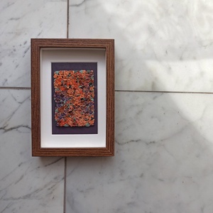 Lila-barack virágtenger - 3D gyurma kép (S) - otthon & életmód - dekoráció - kép & falikép - 3d képek - Meska.hu