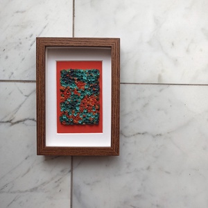 Türkiz-narancs virágtenger - 3D gyurma kép (S) - otthon & életmód - dekoráció - kép & falikép - 3d képek - Meska.hu