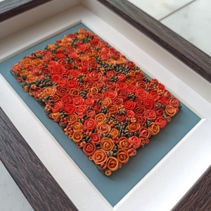 Tüzes virágtenger - 3D gyurma kép (S), Otthon & Életmód, Dekoráció, Kép & Falikép, 3d képek, Gyurma, MESKA