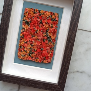 Tüzes virágtenger - 3D gyurma kép (S) - otthon & életmód - dekoráció - kép & falikép - 3d képek - Meska.hu