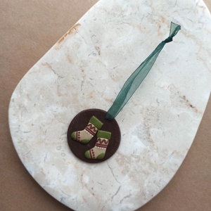 Gyurma karácsonyfadísz - zokni - karácsony - karácsonyi lakásdekoráció - karácsonyfadíszek - Meska.hu