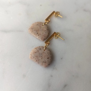 Félkör gyurma fülbevaló, Ékszer, Fülbevaló, Lógó fülbevaló, Ékszerkészítés, Gyurma, MESKA