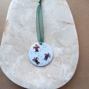 Gyurma karácsonyfadísz - hóangyal - karácsony - karácsonyi lakásdekoráció - karácsonyfadíszek - Meska.hu