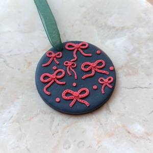 Gyurma karácsonyfadísz - masni, Karácsony, Karácsonyi lakásdekoráció, Karácsonyfadíszek, Gyurma, MESKA