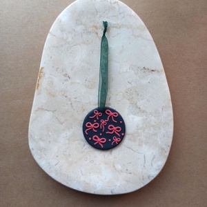 Gyurma karácsonyfadísz - masni - karácsony - karácsonyi lakásdekoráció - karácsonyfadíszek - Meska.hu