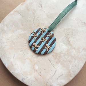 Gyurma karácsonyfadísz - masnik - karácsony - karácsonyi lakásdekoráció - karácsonyfadíszek - Meska.hu