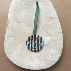 Gyurma karácsonyfadísz - masnik - karácsony - karácsonyi lakásdekoráció - karácsonyfadíszek - Meska.hu