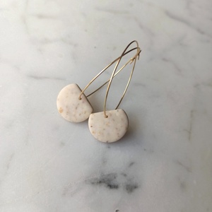 Félkör gyurma fülbevaló, Ékszer, Fülbevaló, Lógó fülbevaló, Ékszerkészítés, Gyurma, MESKA