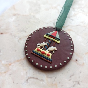 Gyurma karácsonyfadísz - körhinta - karácsony - karácsonyi lakásdekoráció - karácsonyfadíszek - Meska.hu