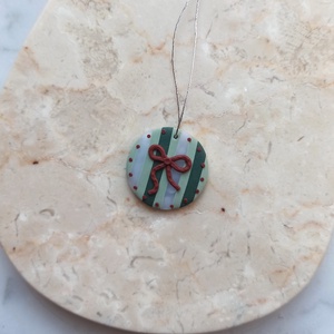 Gyurma karácsonyfadísz - masni - karácsony - karácsonyi lakásdekoráció - karácsonyfadíszek - Meska.hu