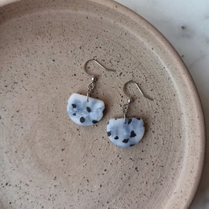 Félkör gyurma fülbevaló, Ékszer, Fülbevaló, Lógó fülbevaló, Ékszerkészítés, Gyurma, MESKA