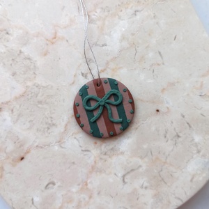 Gyurma karácsonyfadísz - masni, Karácsony, Karácsonyi lakásdekoráció, Karácsonyfadíszek, Gyurma, MESKA