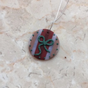 Gyurma karácsonyfadísz - masni, Karácsony, Karácsonyi lakásdekoráció, Karácsonyfadíszek, Gyurma, MESKA