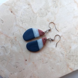 Csepp alakú gyurma fülbevaló - ékszer - fülbevaló - lógó fülbevaló - Meska.hu