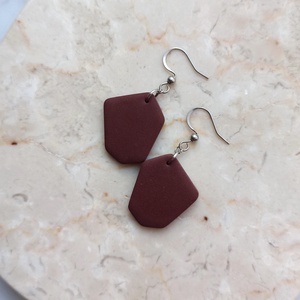 Szögletes gyurma fülbevaló, Ékszer, Fülbevaló, Lógó fülbevaló, Ékszerkészítés, Gyurma, MESKA