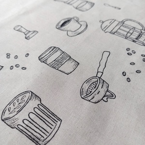 Festett vászontáska - kávé - táska & tok - bevásárlás & shopper táska - shopper, textiltáska, szatyor - Meska.hu