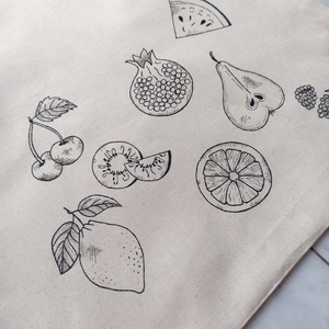 Festett vászontáska - gyümölcsök - táska & tok - bevásárlás & shopper táska - shopper, textiltáska, szatyor - Meska.hu