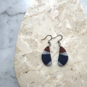 Csepp alakú gyurma fülbevaló - ékszer - fülbevaló - lógó fülbevaló - Meska.hu