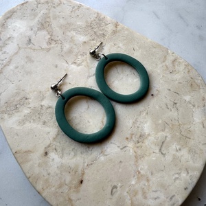 Ovális  bedugós fülbevaló - lagúna - ékszer - fülbevaló - lógó fülbevaló - Meska.hu