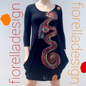 Fiorella lzsebes / fekete ruha/ arc piros - ruha & divat - női ruha - ruha - Meska.hu
