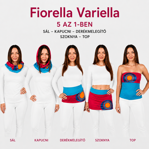 Fiorella Variella málna-türkiz narancs - ruha & divat - női ruha - ruha - Meska.hu