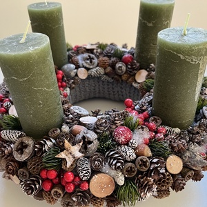 Adventi koszorú  - karácsony - adventi díszek - adventi koszorú - Meska.hu