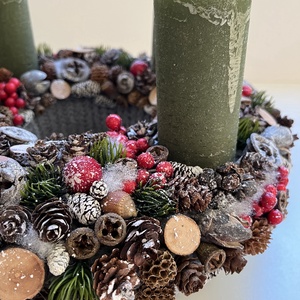 Adventi koszorú  - karácsony - adventi díszek - adventi koszorú - Meska.hu