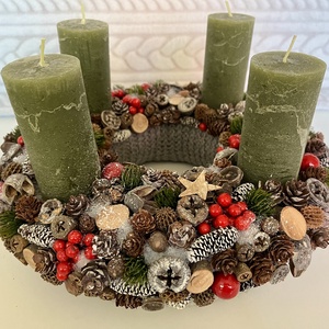 Adventi koszorú  - karácsony - adventi díszek - adventi koszorú - Meska.hu