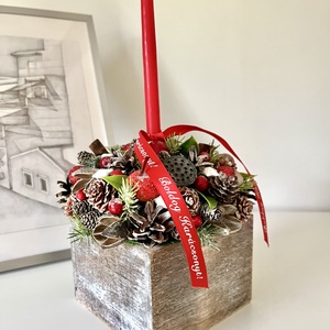 Adventi asztaldísz, Otthon & Életmód, Dekoráció, Asztal és polc dekoráció, Asztaldísz, Virágkötés, MESKA