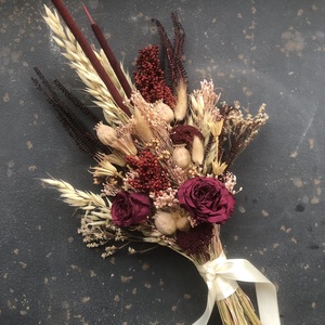 Szárazvirágcsokor rózsával - Meska.hu