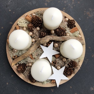 Adventi tálca - otthon & életmód - dekoráció - asztal és polc dekoráció - asztaldísz - Meska.hu