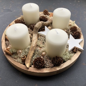 Adventi tálca - otthon & életmód - dekoráció - asztal és polc dekoráció - asztaldísz - Meska.hu