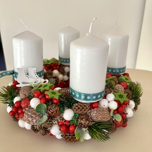 Hópehely adventi koszorú - Meska.hu