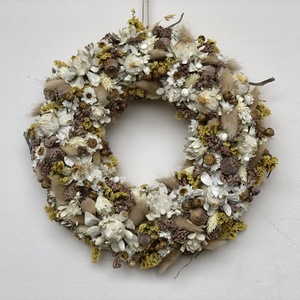 Fehér sáfrány kopogtató, Otthon & Életmód, Dekoráció, Ajtó- és ablak dekoráció, Ajtódísz & Kopogtató, Virágkötés, MESKA