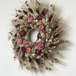  Színes kopogtató szalmarózsával - otthon & életmód - dekoráció - ajtó- és ablak dekoráció - ajtódísz & kopogtató - Meska.hu