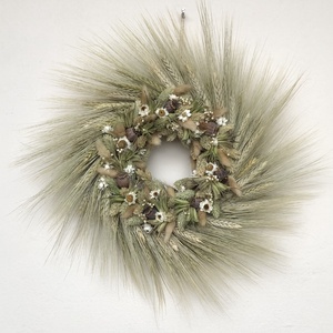 Natúr-zöld kopogtató, Otthon & Életmód, Dekoráció, Ajtó- és ablak dekoráció, Ajtódísz & Kopogtató, Virágkötés, MESKA