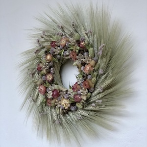 Színes kalászos kopogtató, Otthon & Életmód, Dekoráció, Ajtó- és ablak dekoráció, Ajtódísz & Kopogtató, Virágkötés, MESKA