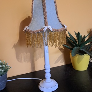 Kék/arany vintage asztali lámpa - otthon & életmód - lámpa - hangulatlámpa - Meska.hu