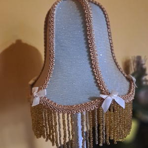 Kék/arany vintage asztali lámpa - otthon & életmód - lámpa - hangulatlámpa - Meska.hu