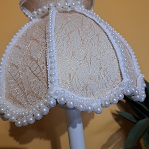 Gyöngyös vintage asztali lámpa - otthon & életmód - lámpa - hangulatlámpa - Meska.hu