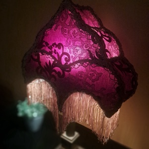 Vintage asztali lámpa bronz talppal - otthon & életmód - lámpa - hangulatlámpa - Meska.hu