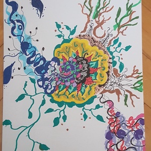 Akril rajz , Művészet, Grafika & Illusztráció, Egyéb rajzok, Fotó, grafika, rajz, illusztráció, MESKA