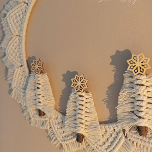 Makram karácsonyi koszorú  - Meska.hu