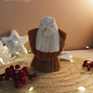 Makram angyalka  - karácsony - karácsonyi lakásdekoráció - karácsonyi lakásdíszek - Meska.hu