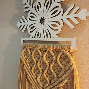 Makram ajtódísz  - karácsony - karácsonyi lakásdekoráció - karácsonyi ajtódíszek - Meska.hu