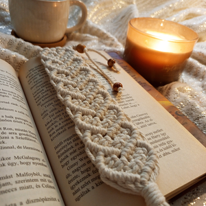 Makram könyvjelző  - könyv & zene - könyvjelző - Meska.hu